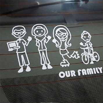 family car window decal