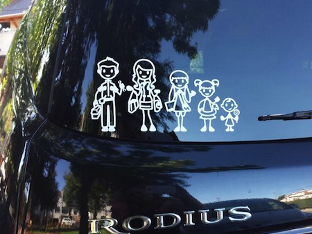 Family car stickers made uniquely for this family